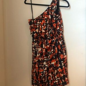 One shoulder banana republic mini dress